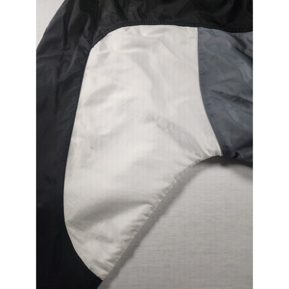 VINTAGE Nike Tracksuit Set XL Black/White Baggy Big Swoosh Windbreaker Retro 90s - Picture 14 of 16